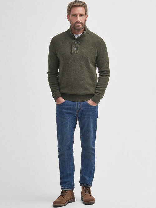 Trui wol patch groen