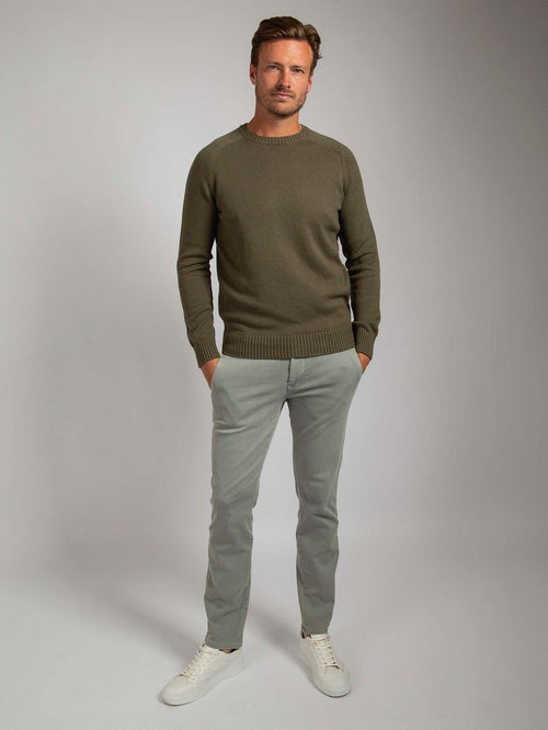 Pullover raw olijfgroen