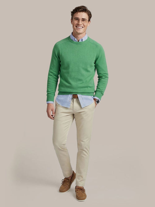 Fine knit trui groen