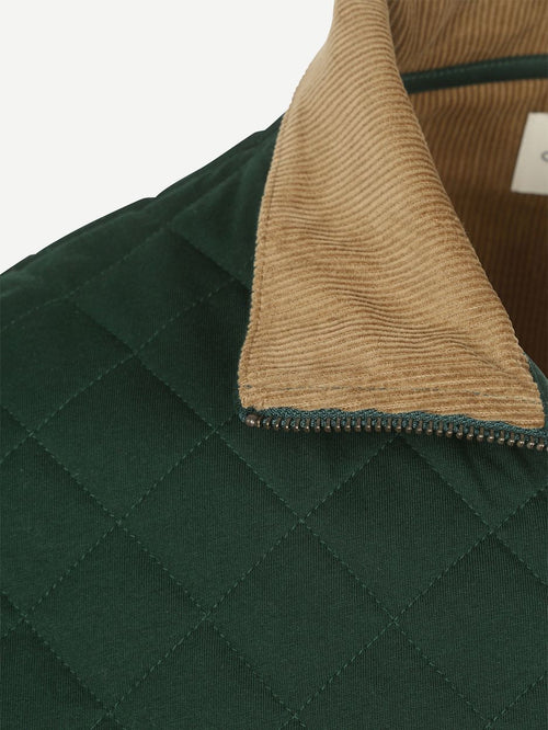 Gant quilted vest donkergroen | Regular-fit