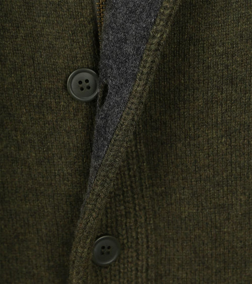 Barbour zip vest lamswol donkergroen | Regular-fit