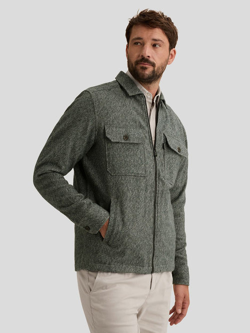 Overshirt brushed groen