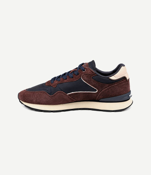 Sneaker city suede burgundy/brown