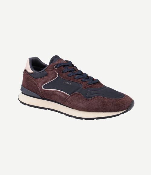 Sneaker city suede burgundy/brown