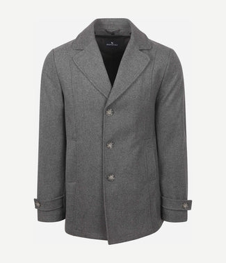 Steppin' Out caban coat wol grijs | Slim-fit Steppin' Out caban coat wol grijs | Slim-fit