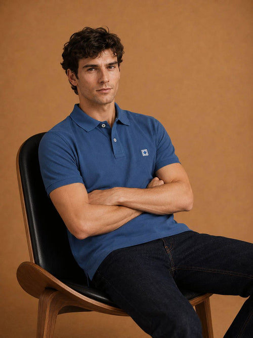 The rene poloshirt indigo