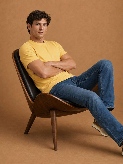 The steve t-shirt geel