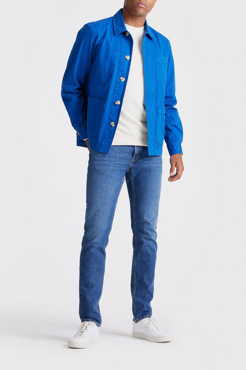 King essentials the Benjamin overshirt royal blauw | Regular-fit