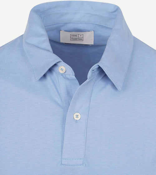 King essentials the James poloshirt mid blauw