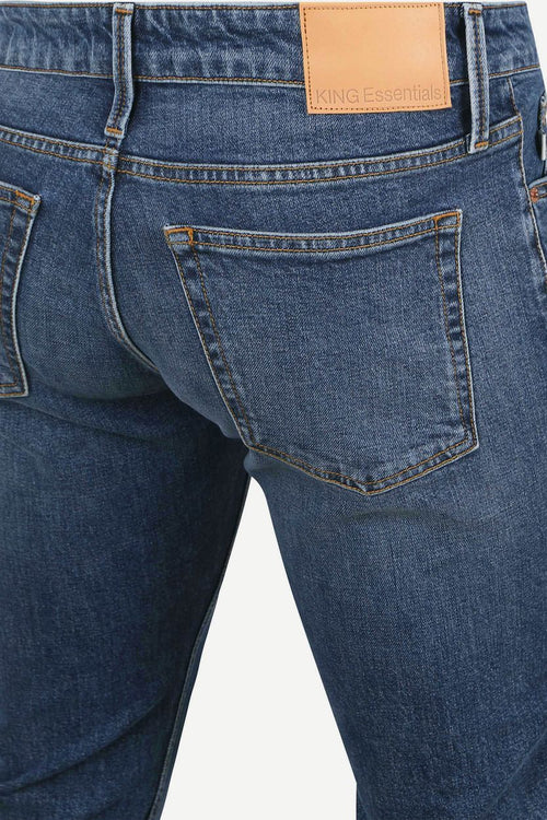 King essentials the jason jeans mid blauw | Slim-fit