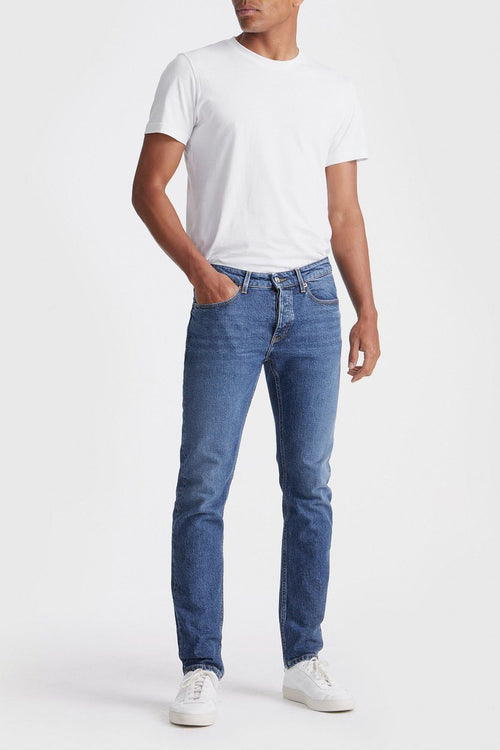 King essentials the jason jeans mid blauw | Slim-fit