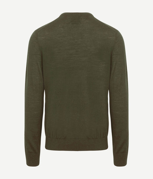 King essentials the john pullover merino army groen | Regular-fit