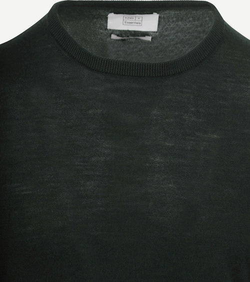 King essentials the john pullover merino donkergroen | Regular-fit