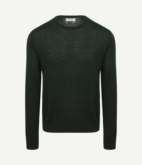The john pullover merino donkergroen