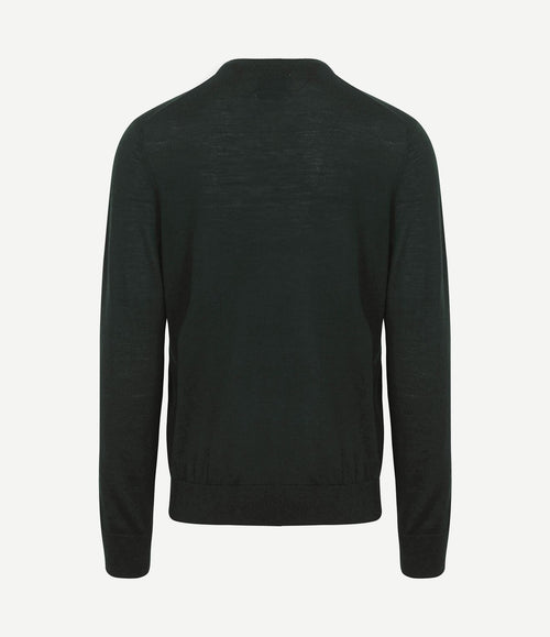 The john pullover merino donkergroen