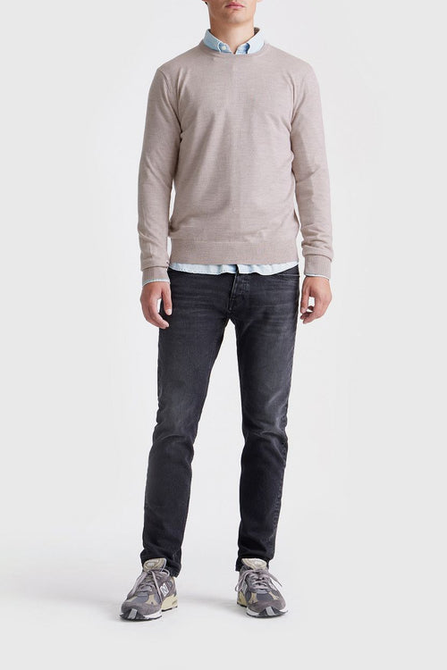 King essentials the john pullover merino greige | Regular-fit
