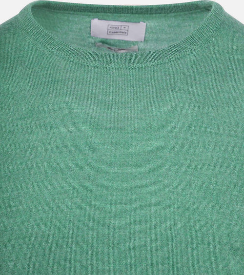 King essentials the john pullover merino groen | Regular-fit