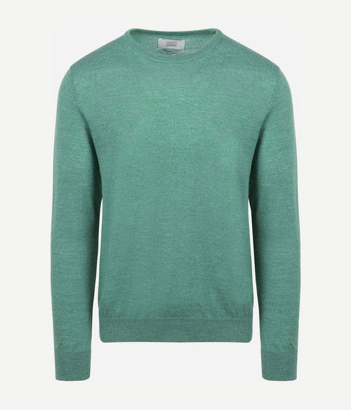 King essentials the john pullover merino groen | Regular-fit