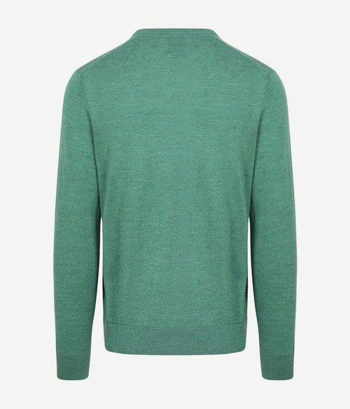 King essentials the john pullover merino groen | Regular-fit