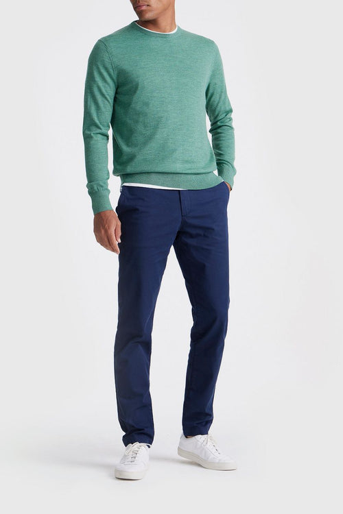 King essentials the john pullover merino groen | Regular-fit