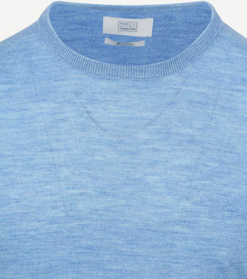 King essentials the john pullover merino lichtblauw | Regular-fit