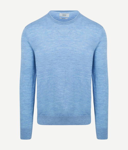 King essentials the john pullover merino lichtblauw | Regular-fit