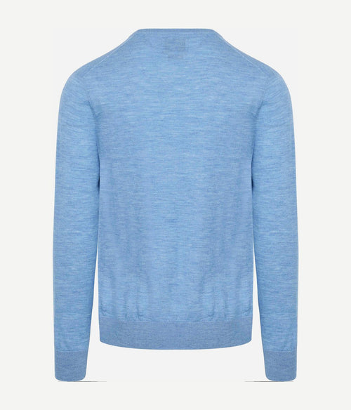 King essentials the john pullover merino lichtblauw | Regular-fit