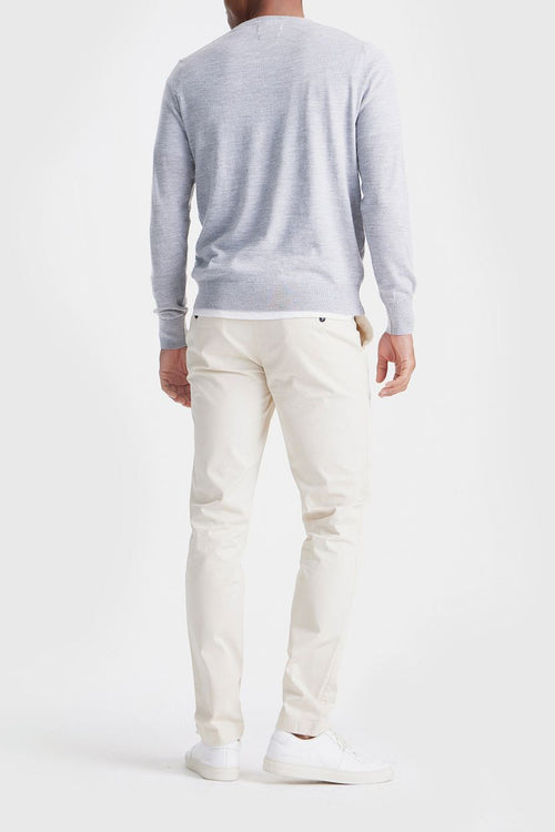 The john pullover merino lichtgrijs