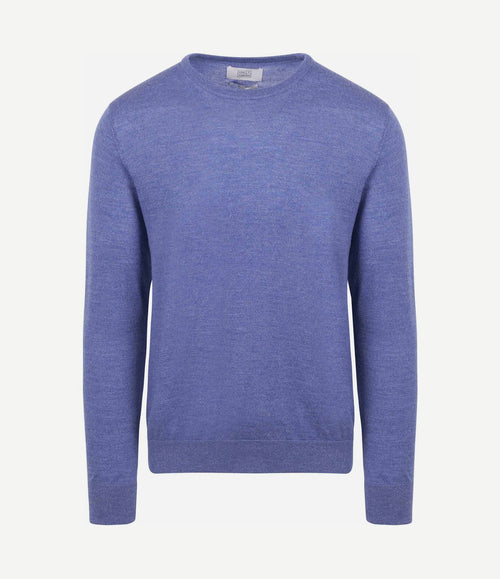 The john pullover merino mid blauw