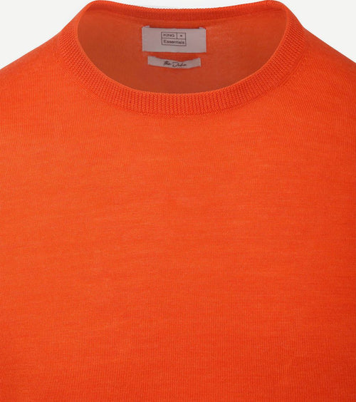 King essentials the john pullover merino oranje | Regular-fit
