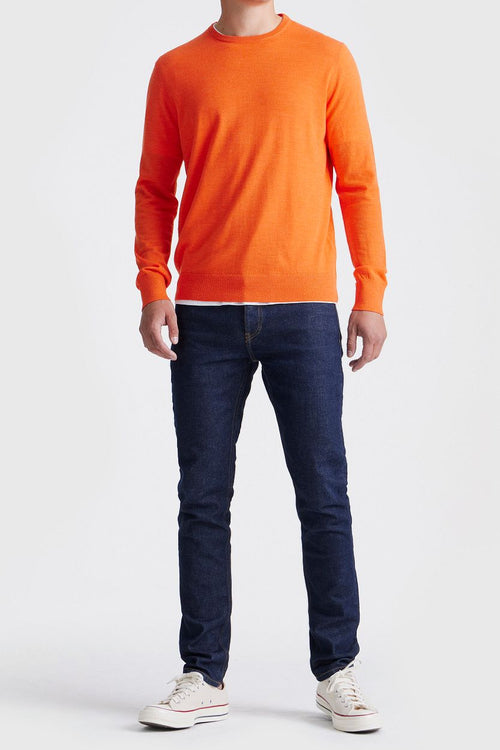 King essentials the john pullover merino oranje | Regular-fit