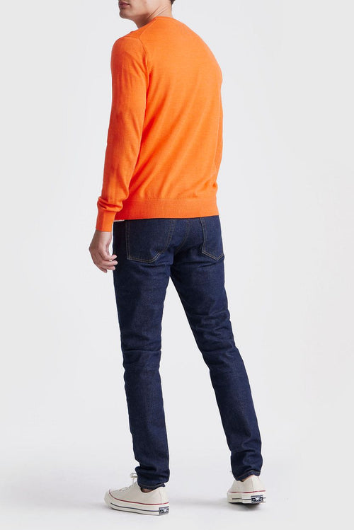 King essentials the john pullover merino oranje | Regular-fit