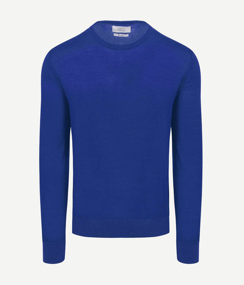 King essentials the john pullover merino royal blauw | Regular-fit