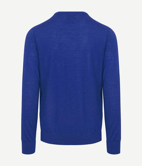 King essentials the john pullover merino royal blauw | Regular-fit