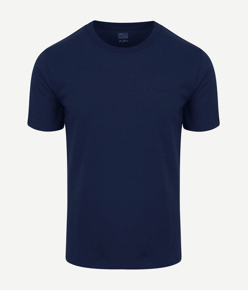 King essentials the shawn t-shirt donkerblauw | Regular-fit