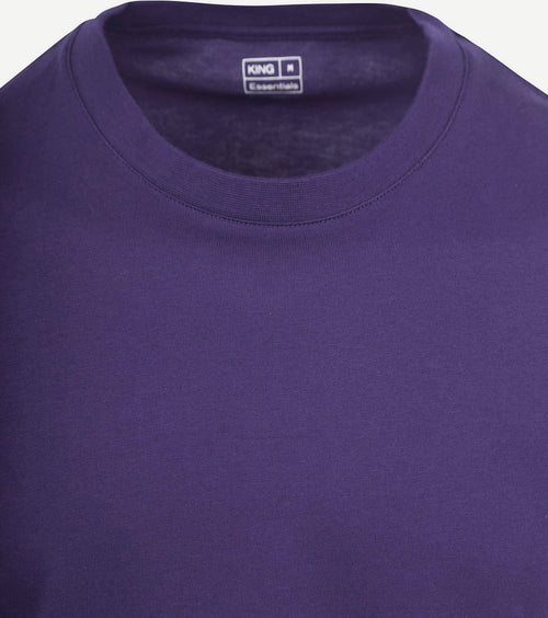 King essentials the steve t-shirt donkerpaars | Regular-fit