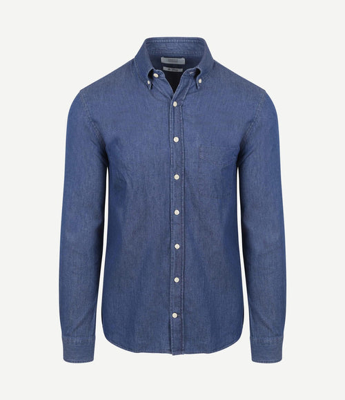 The tommy denim overhemd chambray blauw