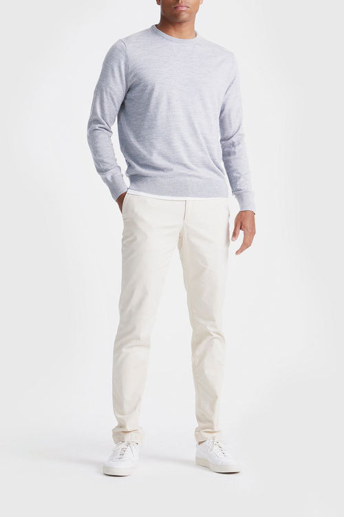 The john pullover merino lichtgrijs