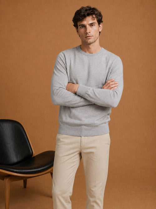 The john pullover merino grijs