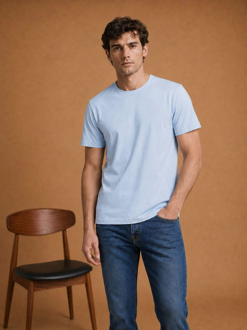 The steve t-shirt lichtblauw