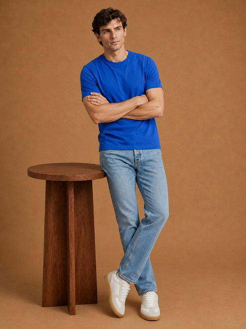 The steve t-shirt royal blauw