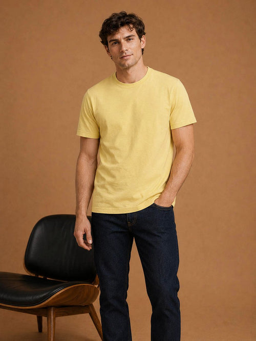 The steve t-shirt lichtgeel