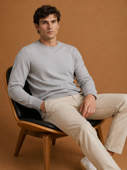 The john pullover merino grijs