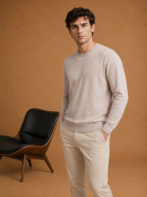 The john pullover merino greige