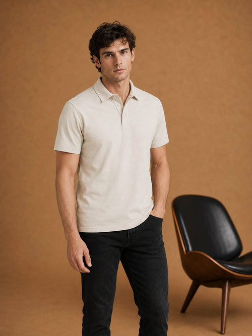 The James poloshirt ecru