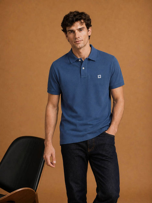 The rene poloshirt indigo