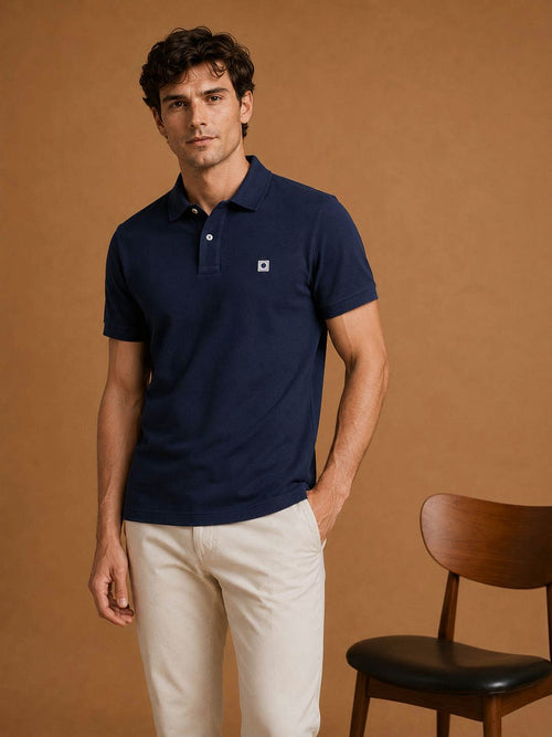 The rene poloshirt donkerblauw