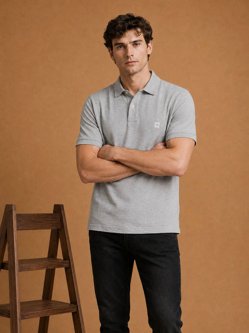 The rene poloshirt grijs