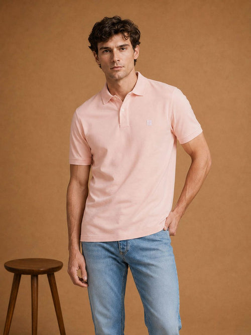 The rene poloshirt lichtroze