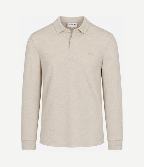 Longsleeve poloshirt piqué offwhite